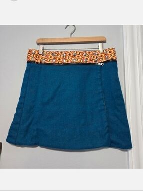 Zand Amsterdam Reversible Adjustable Wrap Boho Mini Skirt One Size